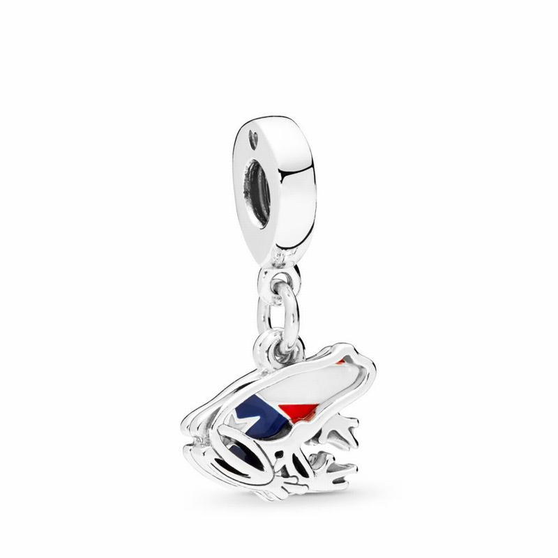 Pandora Love Puerto Rico Dangle Charm Ireland - Sterling Silver/Enamel/Blue - 723194QIM